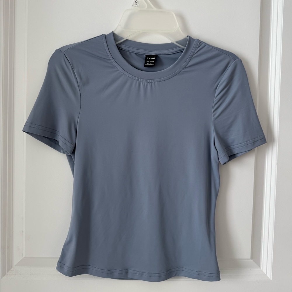 SHEIN Slate Blue Short Sleeve Tee